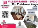 Vente Appartement Villeurbanne  69100 3 pieces 74 m2