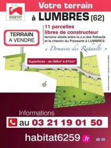 Vente Terrain LUMBRES  62