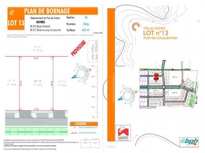 Vente Terrain GUINES  62