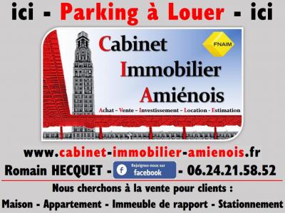 photo For rent Parking AMIENS 80
