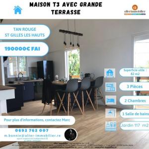 Vente Maison 3 pièces SAINT-GILLES-LES-HAUTS 97435