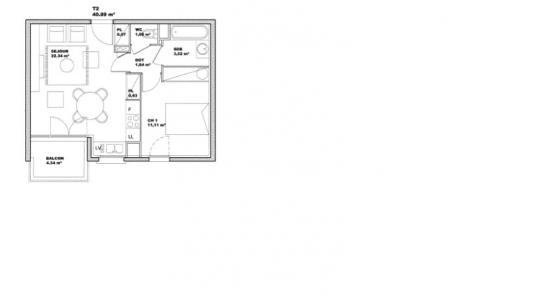 Location Appartement 2 pices NEUVILLE-SUR-SAONE 69250