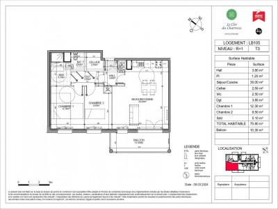 Vente Appartement 3 pices LONGUENESSE 62219