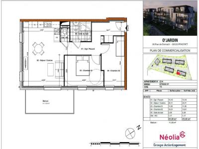 Vente Appartement 3 pièces PFASTATT 68120