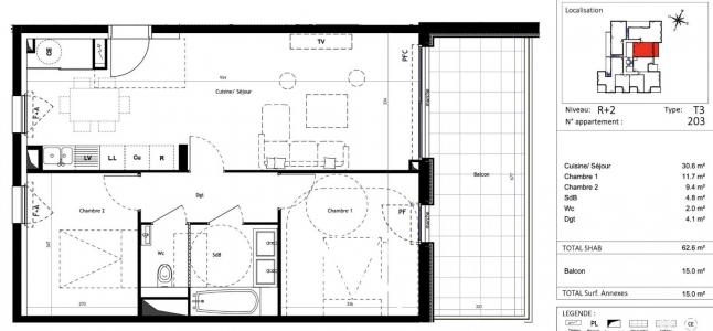 Vente Appartement 3 pièces GRAU-DU-ROI 30240