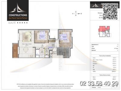 Vente Appartement 3 pièces GRANVILLE 50400