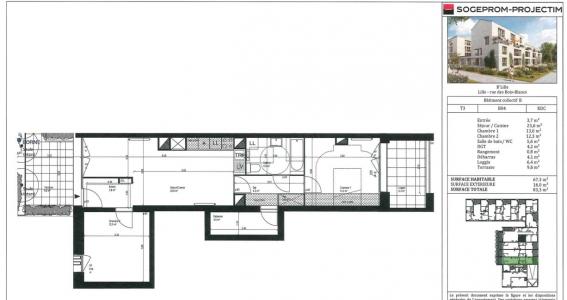 Location Appartement 3 pièces LILLE 59000