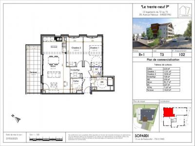 Vente Appartement 3 pièces PAU 64000