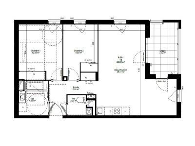 Location Appartement 3 pièces ALBERTVILLE 73200