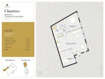 Location Appartement 3 pices CHARTRES 28000