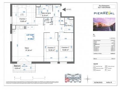 Location Appartement 4 pièces BEAURAINS 62217