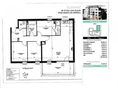 Vente Appartement 4 pièces MARCQ-EN-BAROEUL 59700