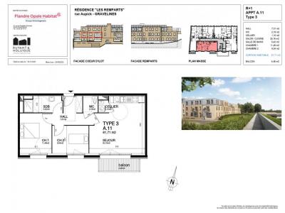 Location Appartement 3 pices GRAVELINES 59820