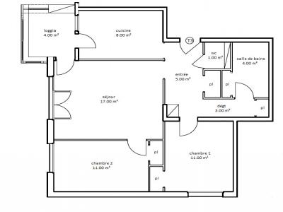 Location Appartement 3 pices VOUZIERS 08400