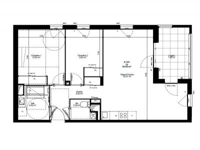 Location Appartement 3 pièces ALBERTVILLE 73200