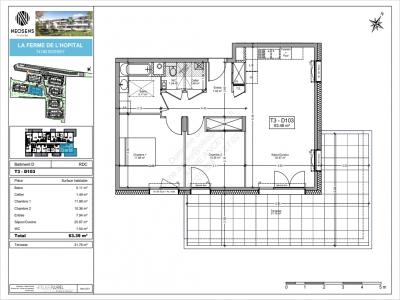 Location Appartement 3 pices BOSSEY 74160