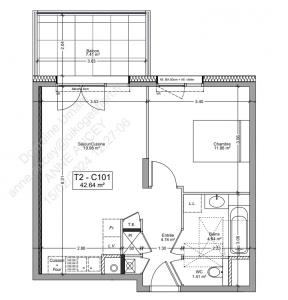 Location Appartement 2 pièces BOSSEY 74160