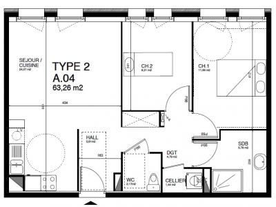 For rent Apartment GRAVELINES