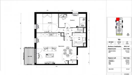 Location Appartement 3 pi�ces ERQUINGHEM-LYS 59193