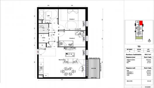 Location Appartement 3 pi�ces ERQUINGHEM-LYS 59193