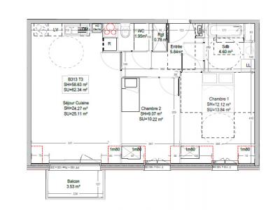 Location Appartement 3 pièces WATTIGNIES 59139