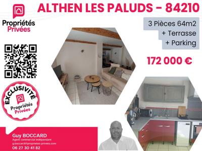 Vente Appartement 3 pièces ALTHEN-DES-PALUDS 84210
