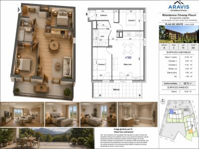 Vente Appartement 3 pi�ces FAVERGES 74210