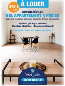 Location Appartement 4 pièces CONTREXEVILLE 88140