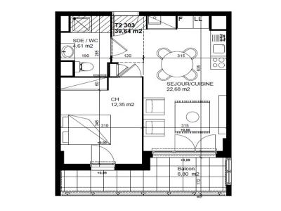 Location Appartement 2 pi�ces PONT-DE-CLAIX 38800