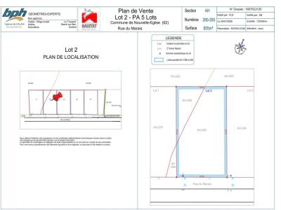 Vente Terrain NOUVELLE-EGLISE 62370