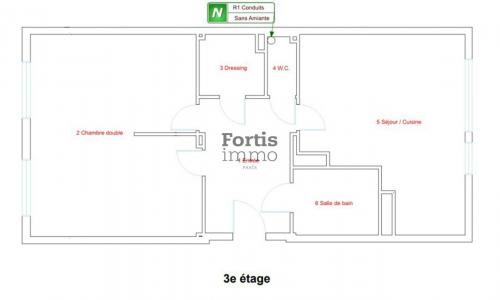 Vente Appartement 3 pi�ces PARIS-18EME-ARRONDISSEMENT 75018