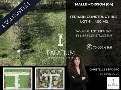 Vente Terrain MALLEMOISSON 04510