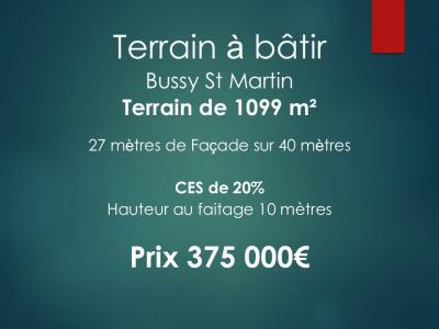 Vente Terrain BUSSY-SAINT-GEORGES 77600