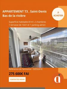 Vente Appartement 3 pièces SAINT-DENIS 97400